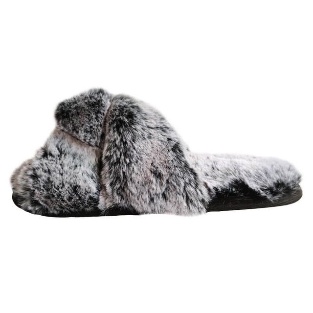 Women's warm cross-band indoor fuzzy slippers 