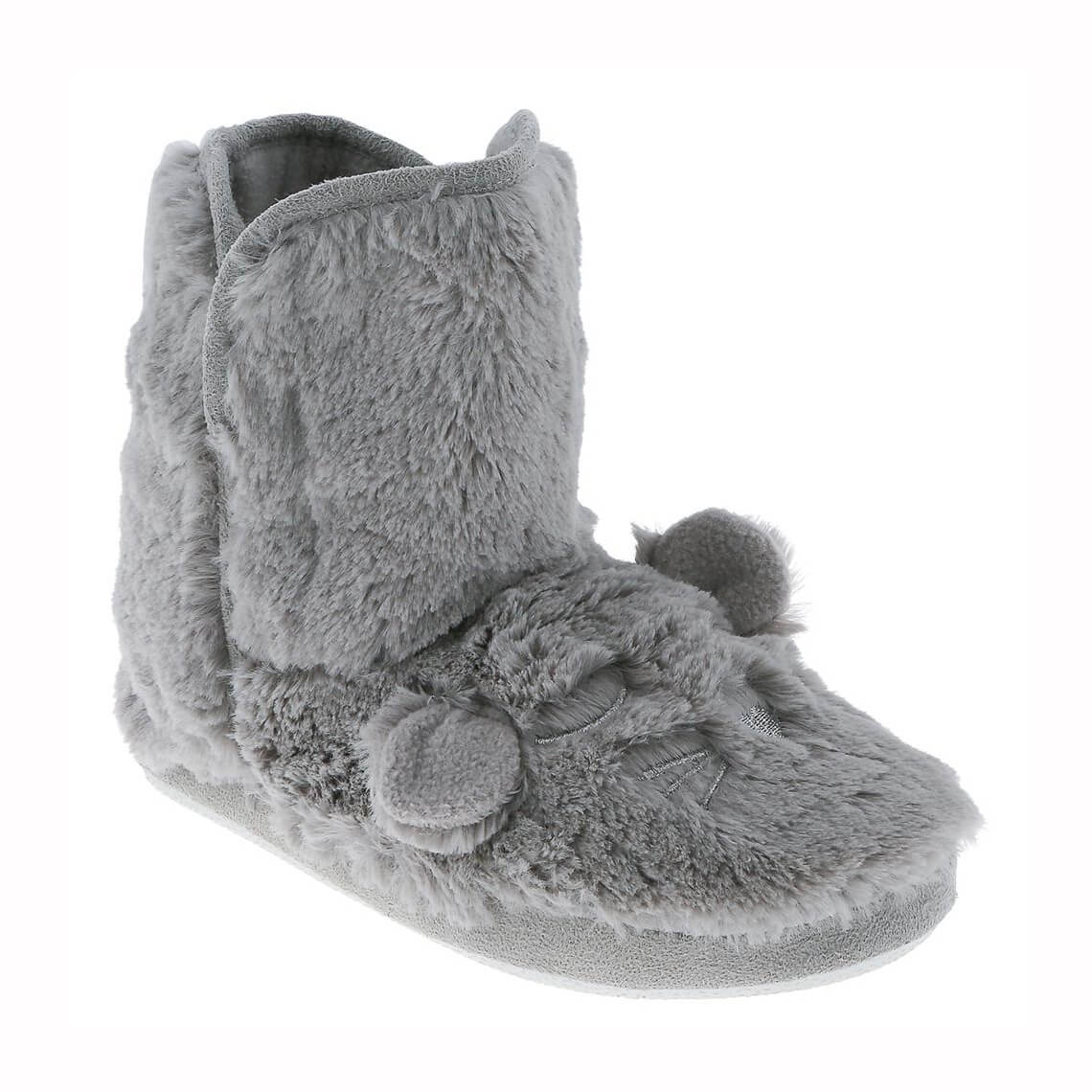 Faux fur sleeping mouse slipper boot for women