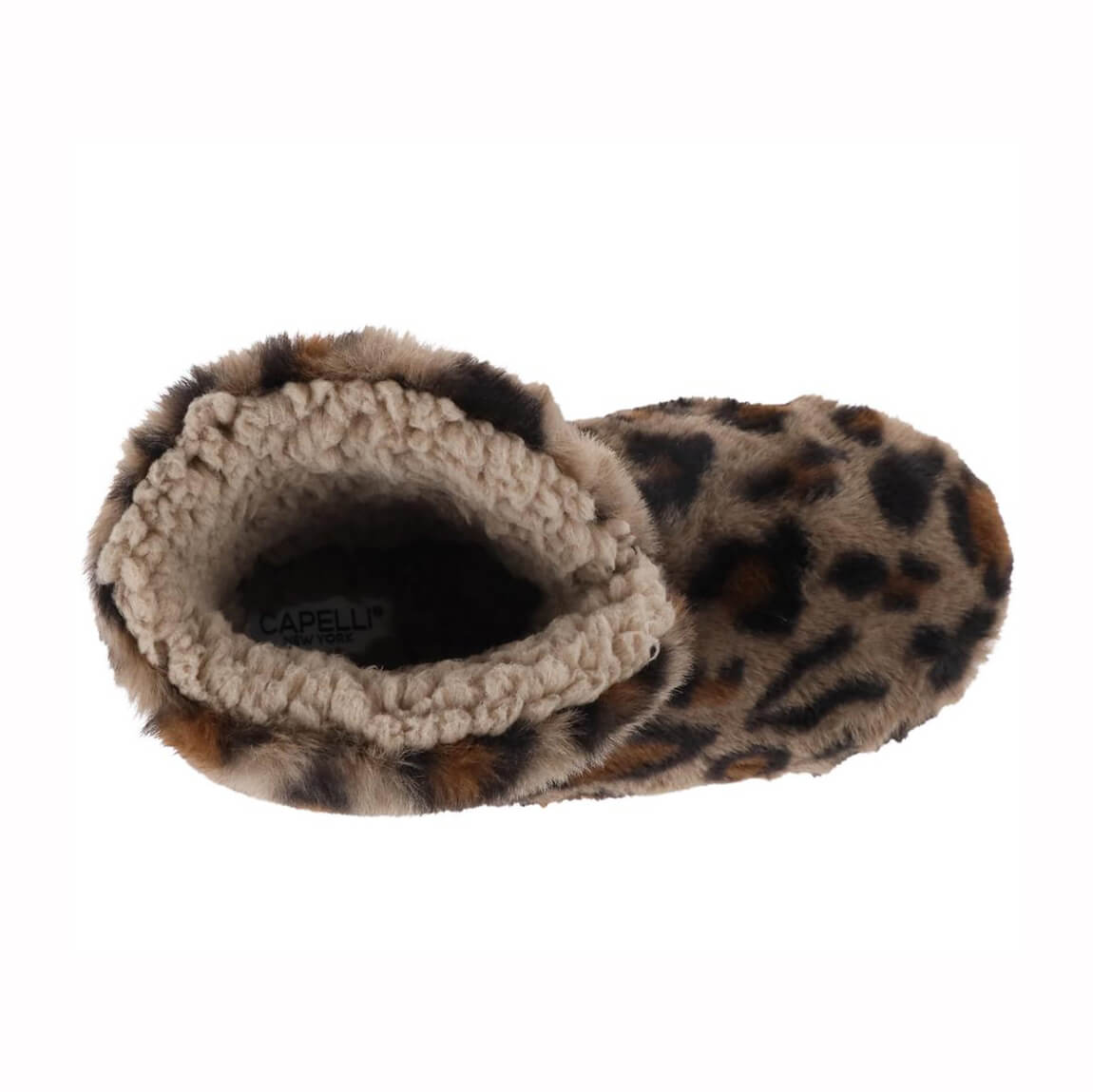 Leopard print faux fur upper and cotton fluff inner for women 