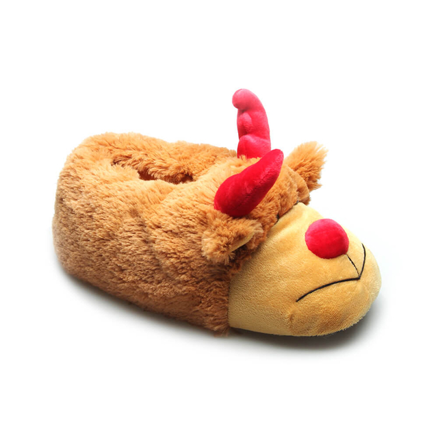 Plush men winter animal slipper 