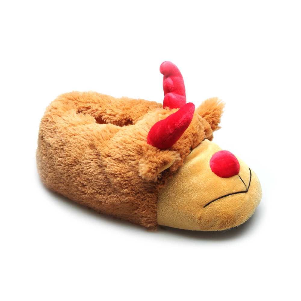 Plush men winter animal slipper 