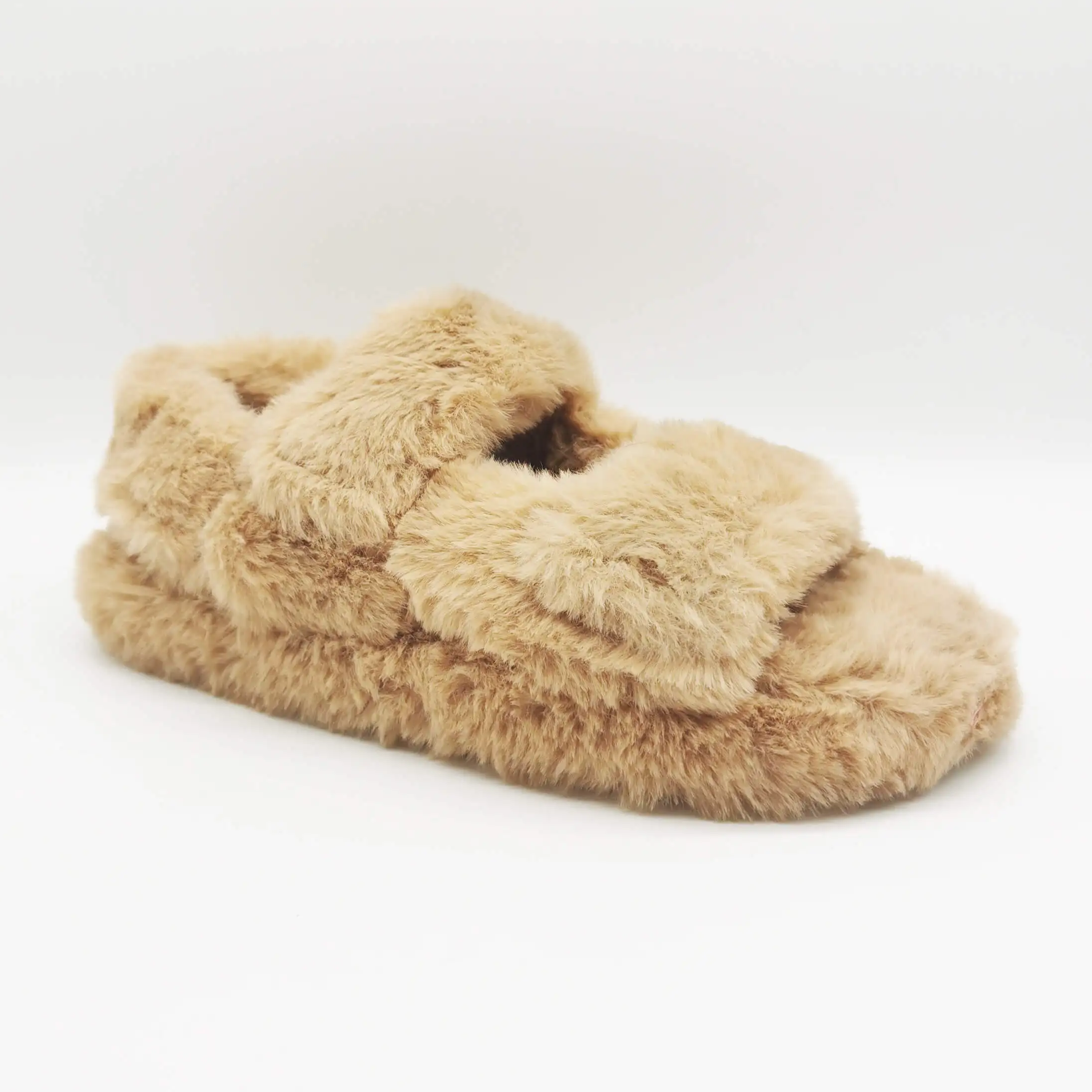 Thick-soled winter fashion home fur slippers for women