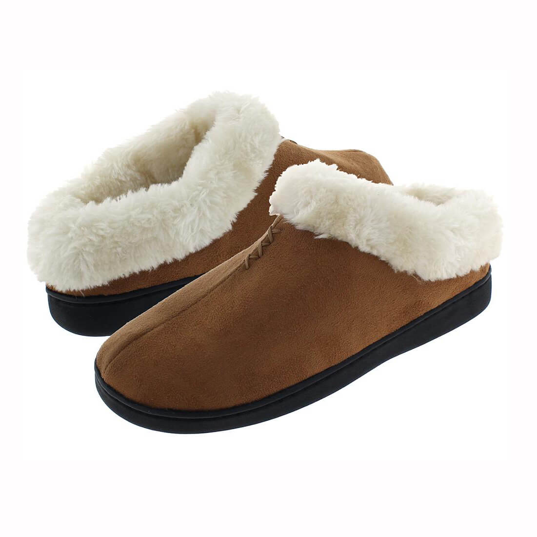 Ladies' suede fabric warm comfy snow slipper