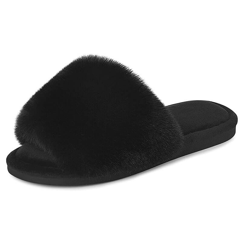 Women's faux fur house slippers