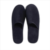 Comfortable blue suede fabric hotel slippers