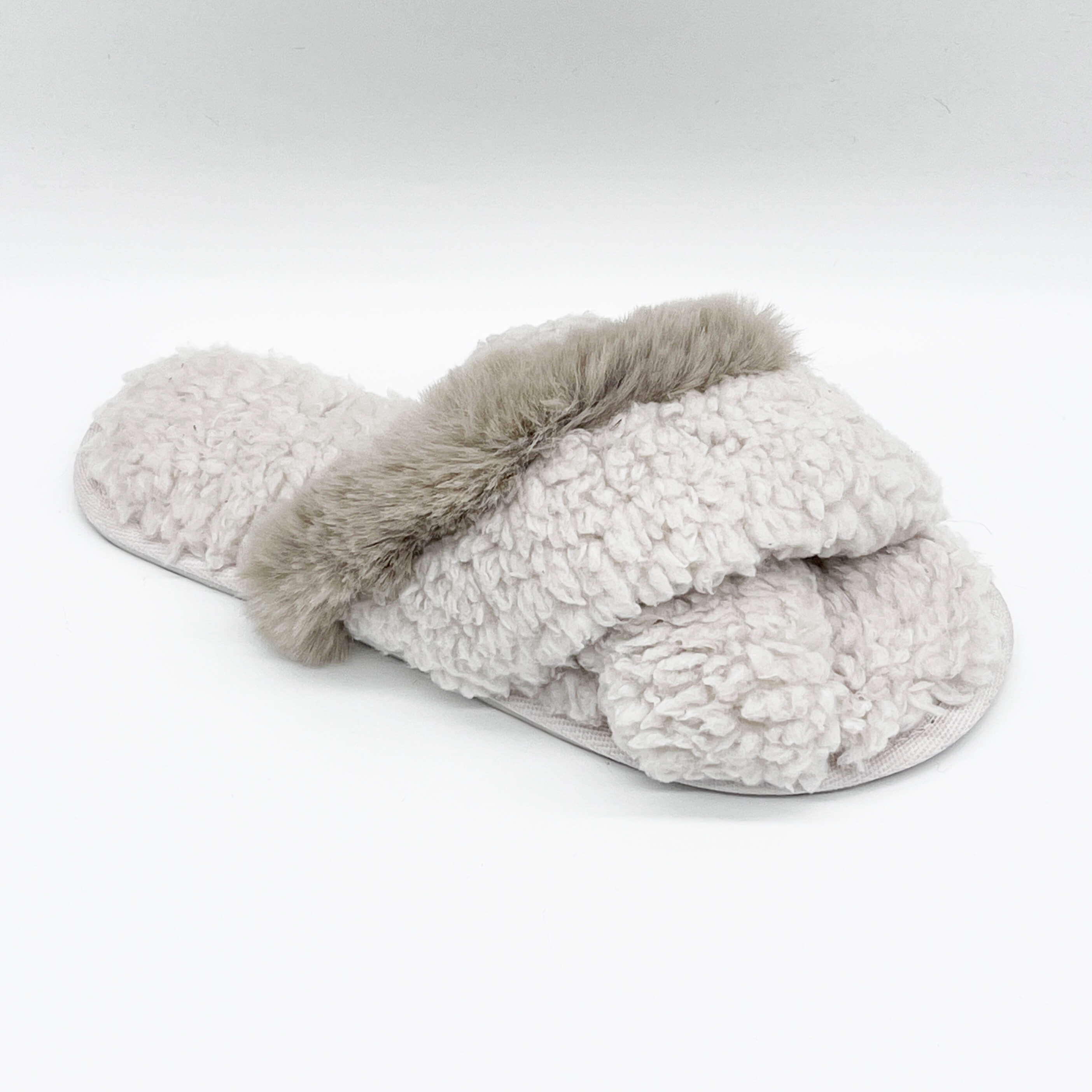 Cotton fluff cross brand home slipper for women