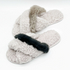 Cotton fluff cross brand home slipper for women