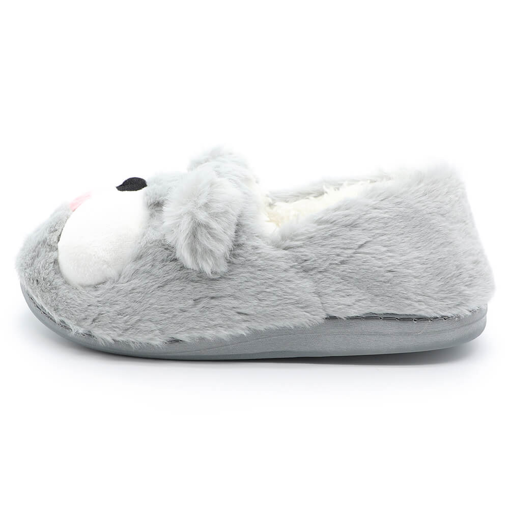 Fuzzy puppy dog animal house slippers