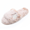 Comfy faded faux fur house slipper 