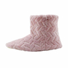 Faux fur lined female house indoor boot in winter