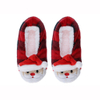 Women's buffalo plaid Santa printed slipper socks