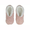 Ladies' cable knit chenille pull-on slipper socks