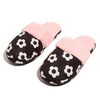 Summer floral print cotton slippers black daisy flowers ladies house slippers