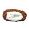 Cute 3D hedgehog fuzzy indoor toddler kids slipper