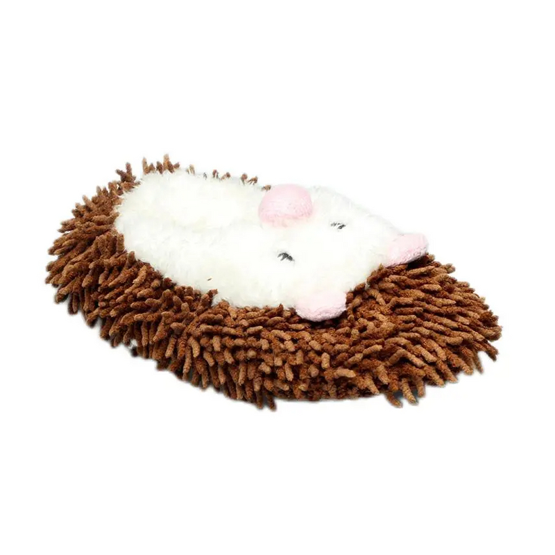 Cute 3D hedgehog fuzzy indoor toddler kids slipper