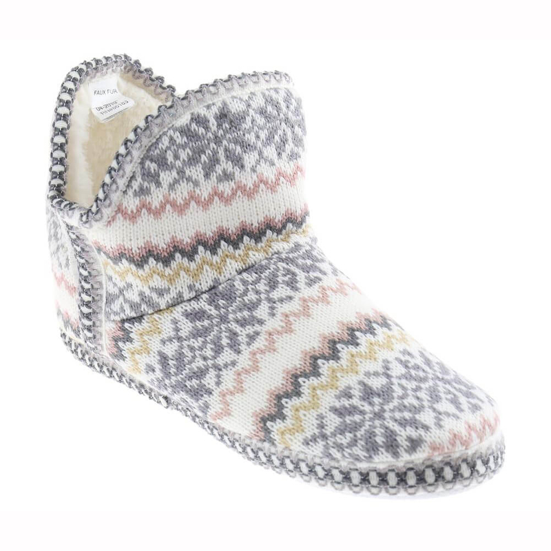 Ladies' ethnicity knitted slipper boot