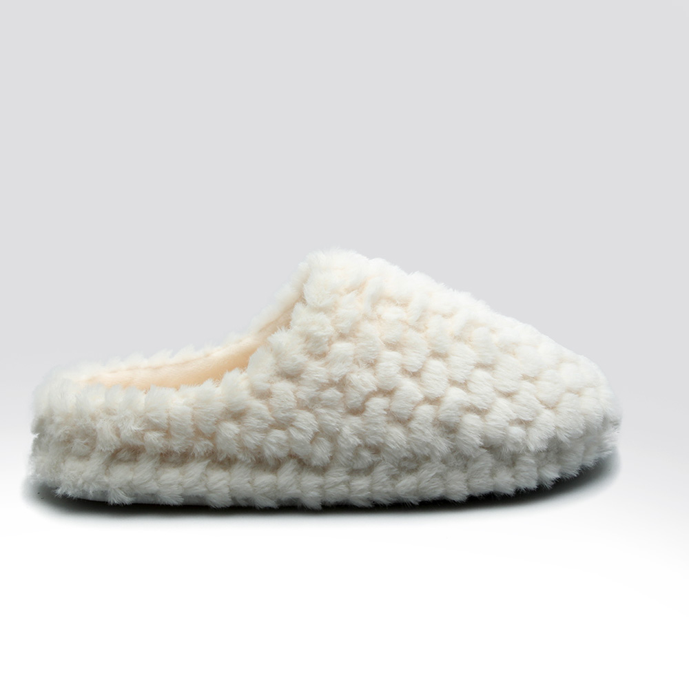 Clog style platform soft sole corduroy indoor winter slipper 