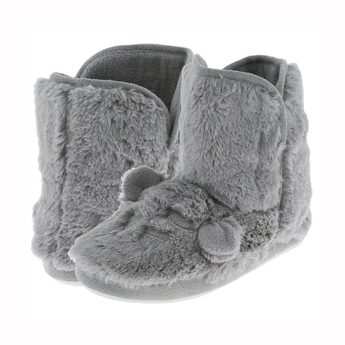 Faux fur sleeping mouse slipper boot for women