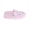 Faux fur pink cat moccasin slipper for girls