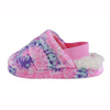 Tie-dye soft boa quilted slipper for girls