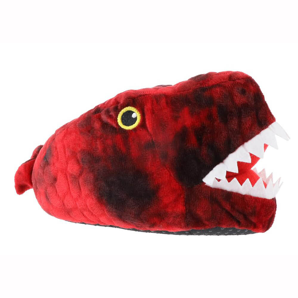 Boys dino slipper with 3D felt teeth