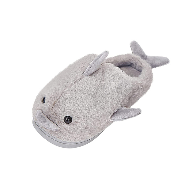 Winter warm women men dolphin animal slippers