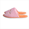 Comfortable orange croal fleece hotel slippers