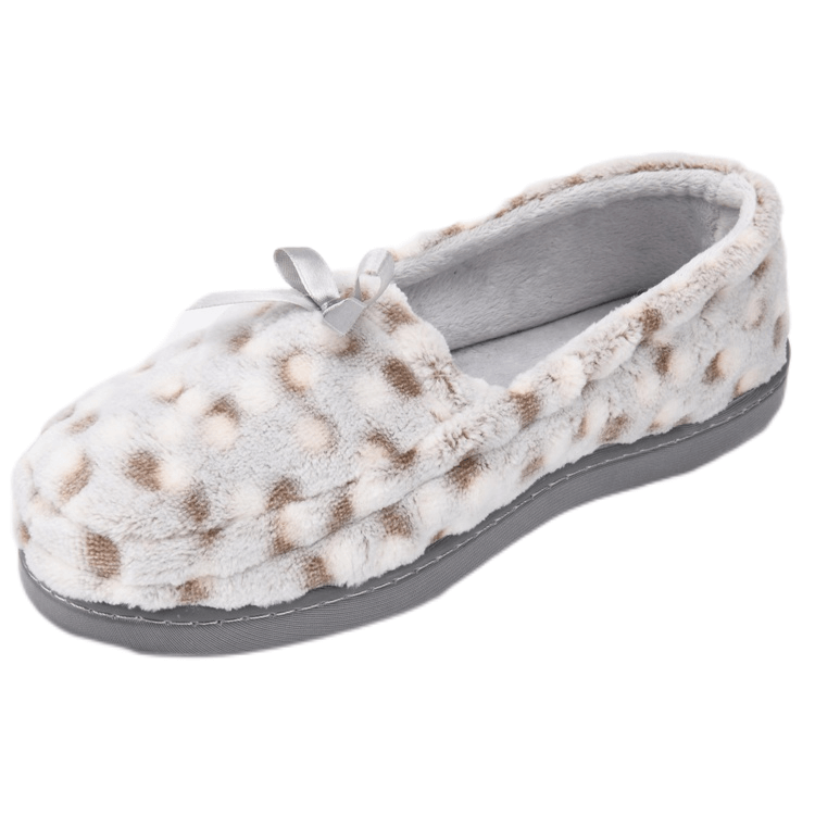 Comfortable embossed leopard flannel warm house slippers