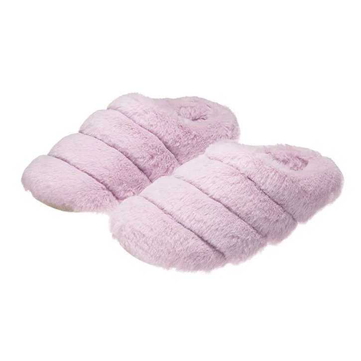 Multicolor Ladies home antislip fashion fur slippers