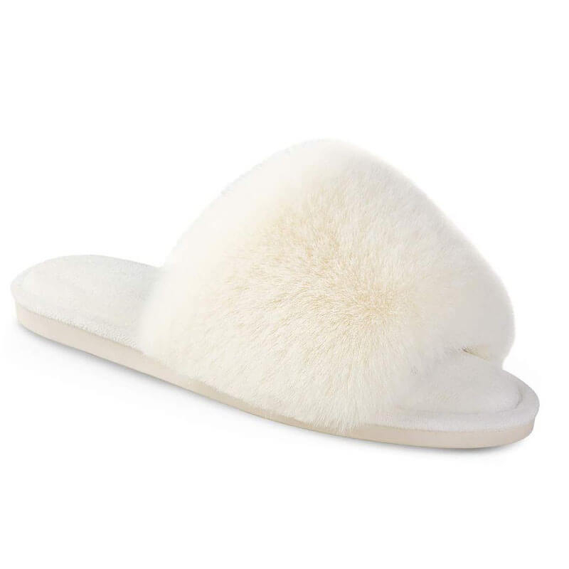 Women's faux fur house slippers