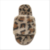 Fashionable leopard print open-ended thermal slippers