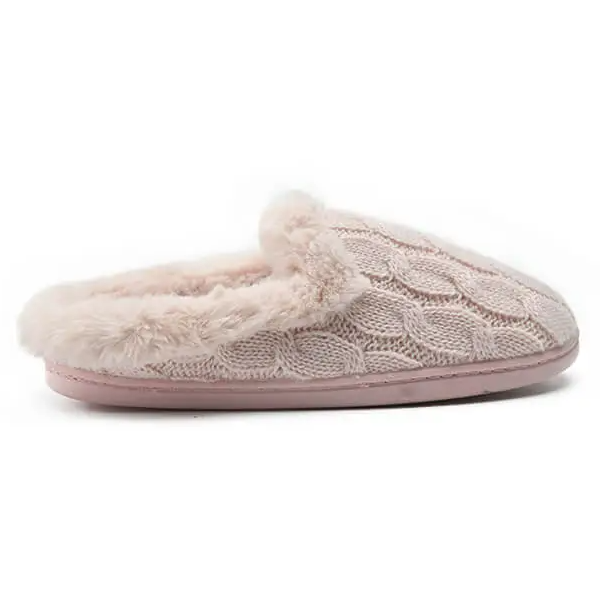 Autumn and winter knitted fluffy house slippers