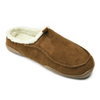 Durable winter warm brown microfiber outdoor slipper