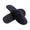 Comfortable blue suede fabric hotel slippers