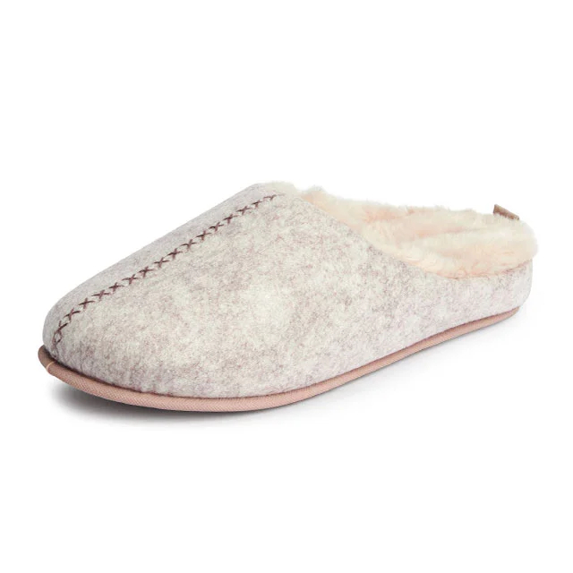 Winter indoor flat faux fur warm felt indoor slippers