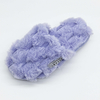 Light purple faux fur slipper with EVA sole