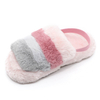 Women's fluffy faux fur slingback slippers