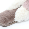 Soft furry open toe slippers for women