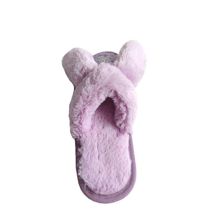 Bunny women's indoor slippers with cozy fleece memory foam