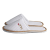 Slippers for custom hotel logo with white waffle