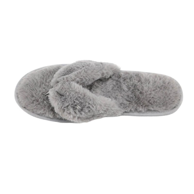 Ladies' comfort faux fur furry flip flops slipper at home