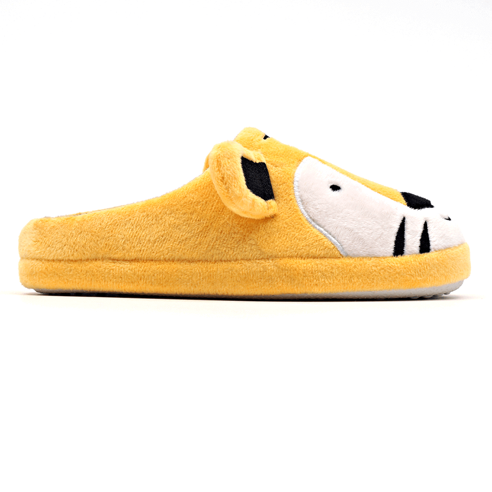 Winter kids tiger fur home indoor slippers