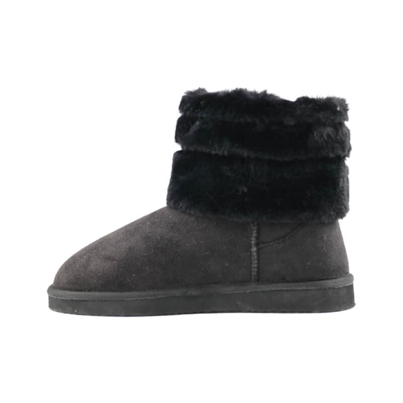  Faux fur and suede ankle snow boots In winter