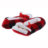 Women's buffalo plaid Santa printed slipper socks