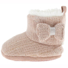 Infant metallic knit boot with bow trim