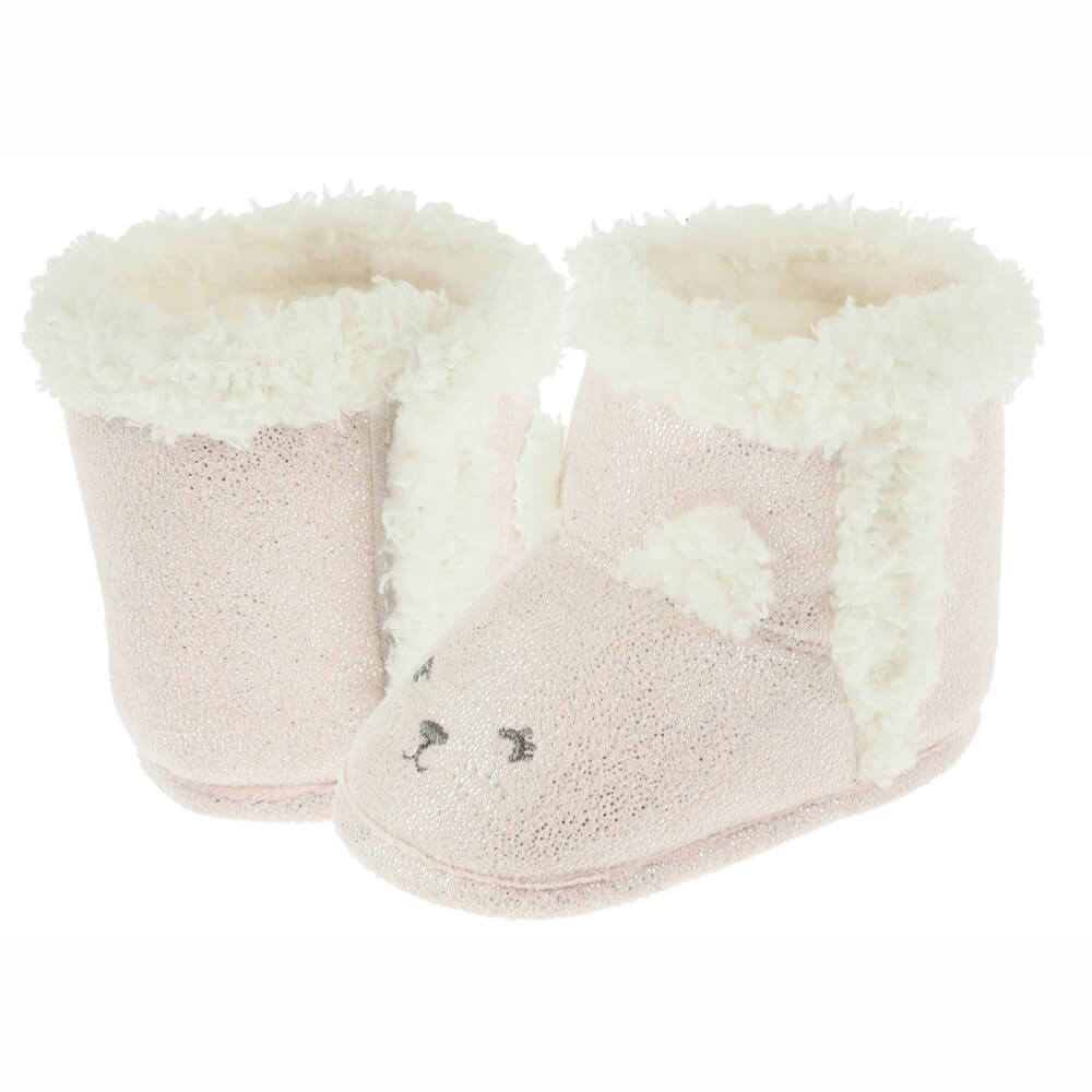 Warm toasty infant shimmer critter bootie