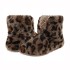 Leopard print faux fur upper and cotton fluff inner for women 