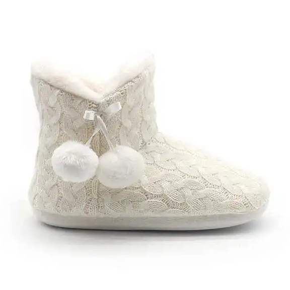 Women's cotton slippers indoor boots with ball