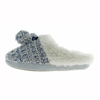 Women's knitted slip-on slipper with boms