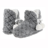 Women's quilted fluffy faux fur indoor boot